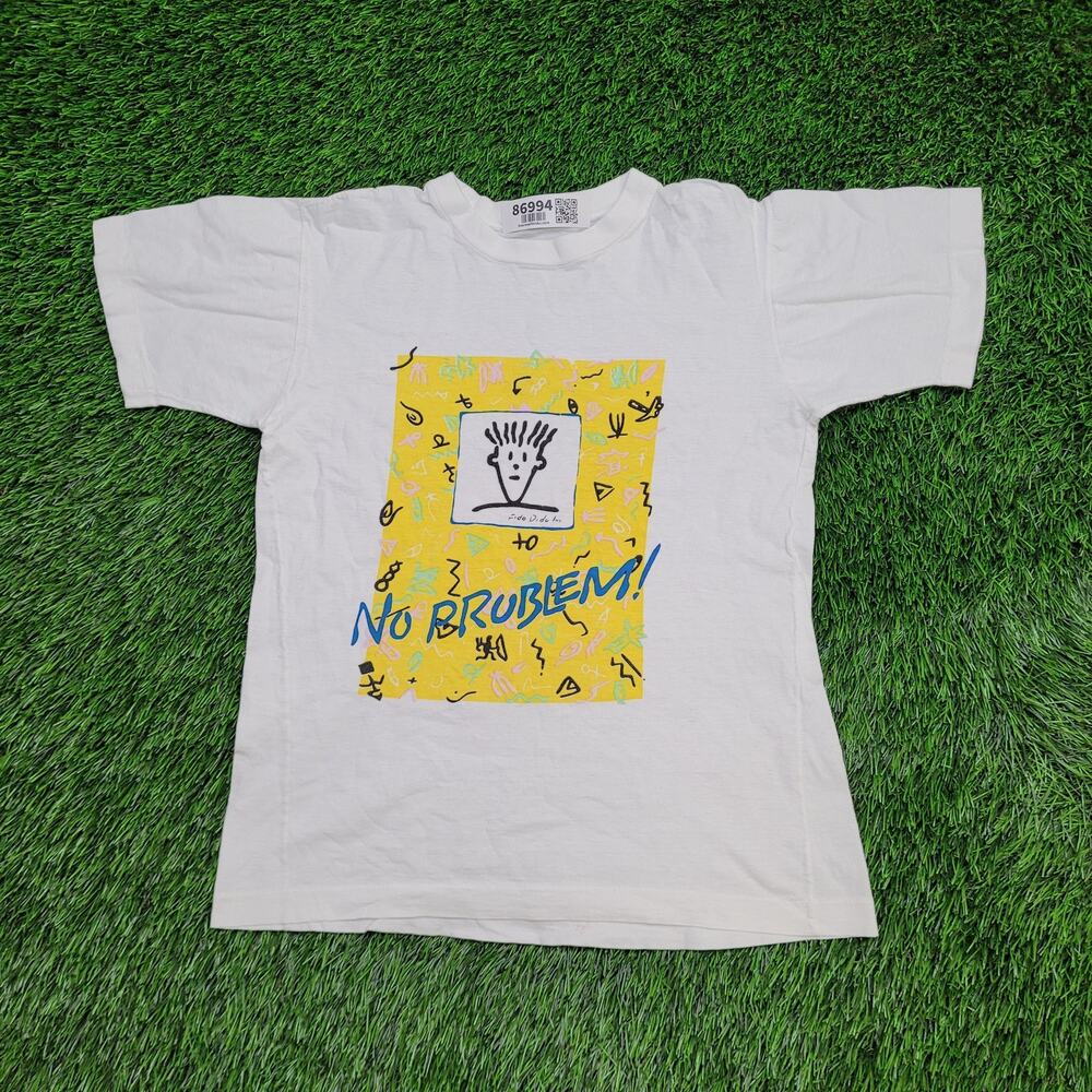 Vintage 90s Fido-Dido No-Problem Shirt Womens XS 17x22 White